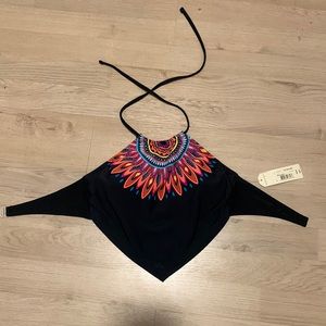 NWT Colorful Mandala halter swim top